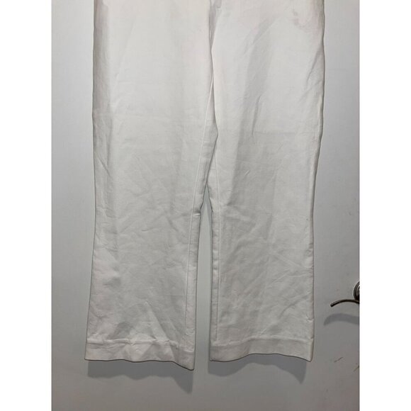 Kate Spade High Waist Straight Leg Womens White Cotton Pants Size 0 - Picture 4 of 10